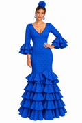 TRAJE FLAMENCA LOLA AZULINA LUNAR AZULINA
