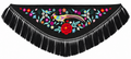 MANTON CRESPON NIÑA IRIS NEGRO BORDADO MULTICOLOR