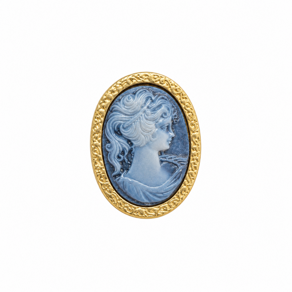 BROCHE CAMAFEO AZUL