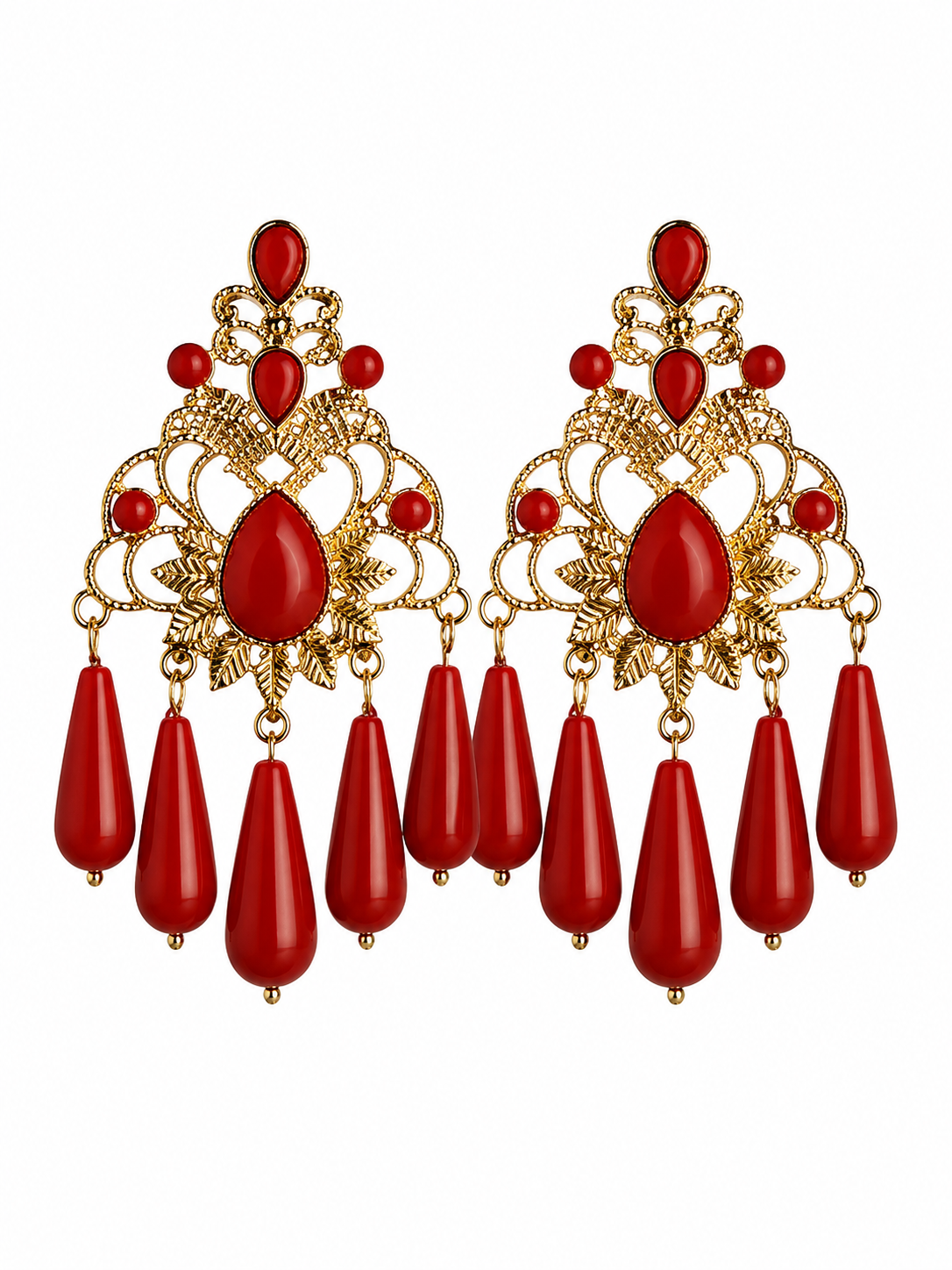PENDIENTE JAZMIN ROJO
