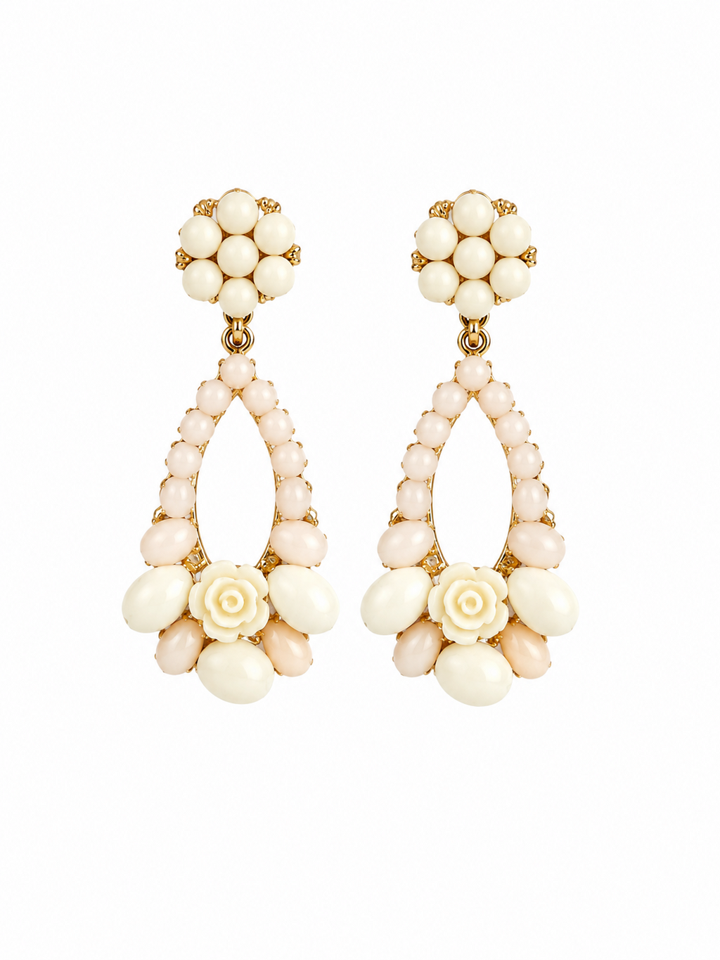 PENDIENTE ROSA BEIGE