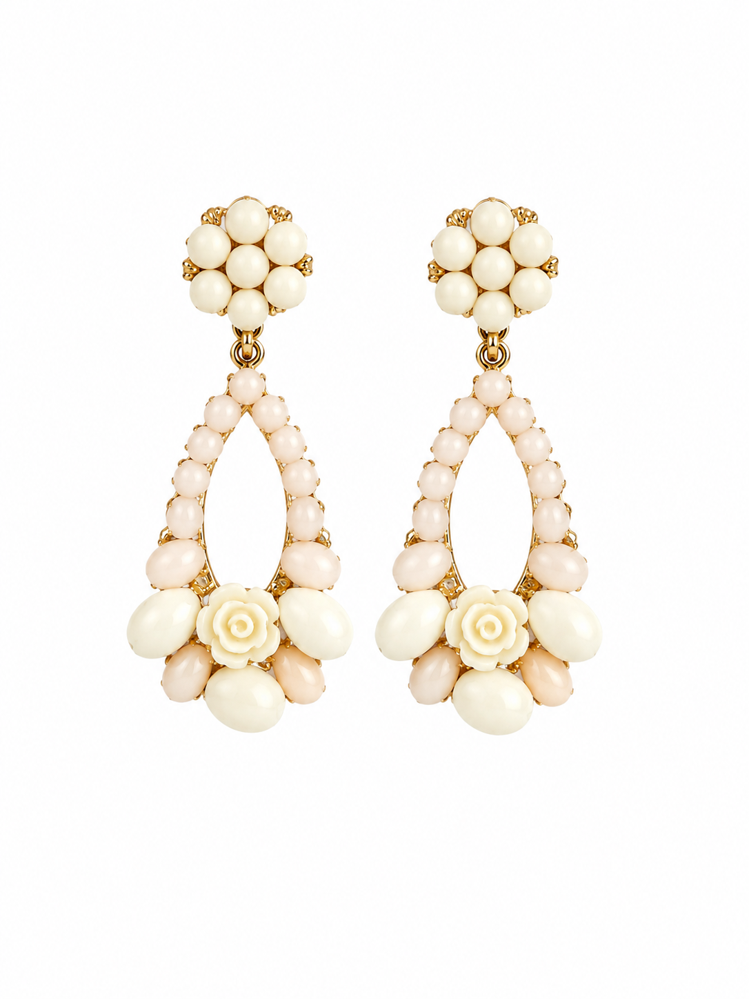 PENDIENTE ROSA BEIGE