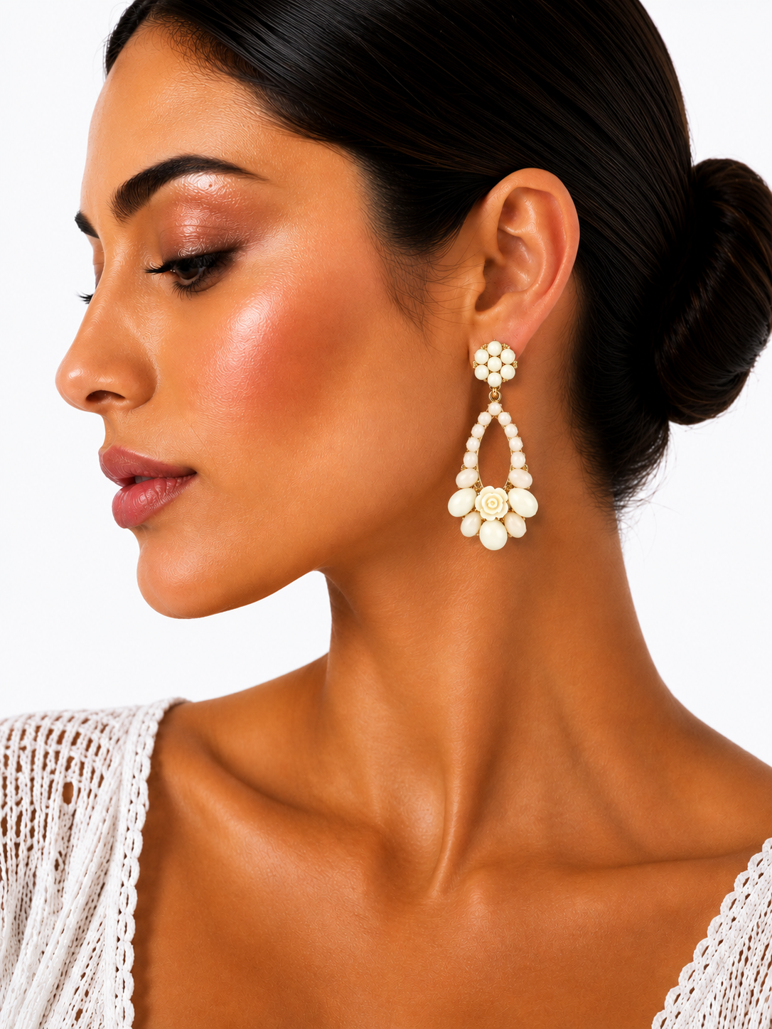 PENDIENTE ROSA BEIGE