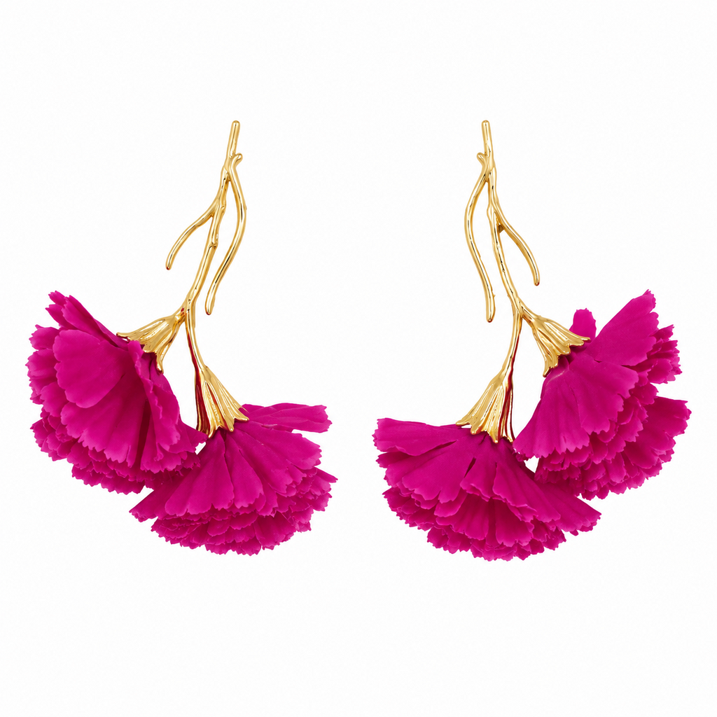 PENDIENTE CLAVELES BUGANVILLA