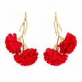 PENDIENTE CLAVELES ROJO