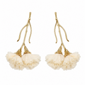PENDIENTE CLAVELES BEIGE