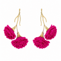 PENDIENTE CLAVELES FUCSIA