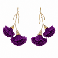 PENDIENTE CLAVELES MORADO
