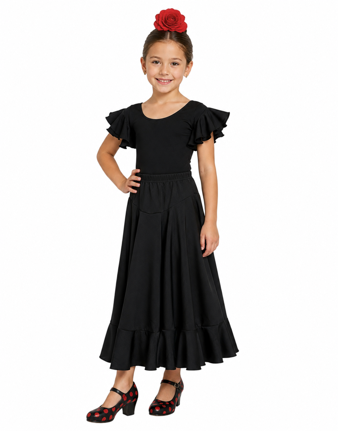 FALDA DE BAILE NIÑA NEGRA