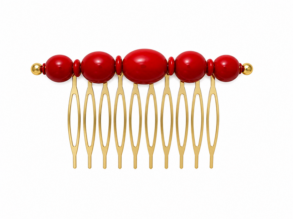 PEINA 5 BOLAS ESTRELLA ROJO - ROJO