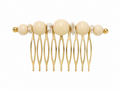 PEINA 5 BOLAS ESTRELLA BEIGE - BLANCO