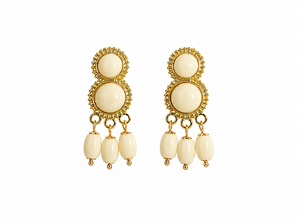PENDIENTE NIÑA MADROÑO BEIGE