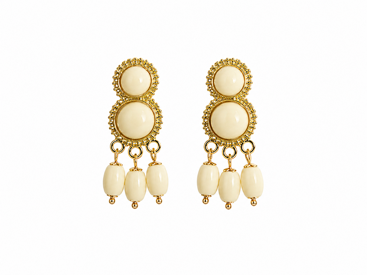 PENDIENTE NIÑA MADROÑO BEIGE