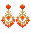 PENDIENTE FOLCLORE CORAL