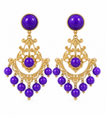PENDIENTE FOLCLORE MORADO
