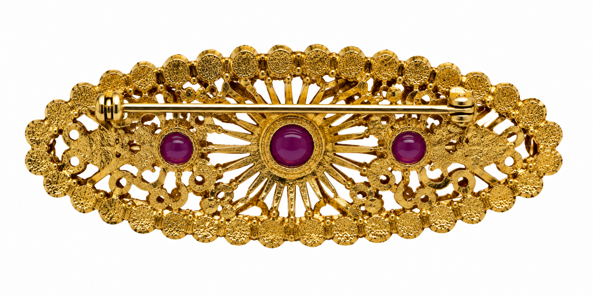 BROCHE ANTIGUO ENVEJECIDO MORADO