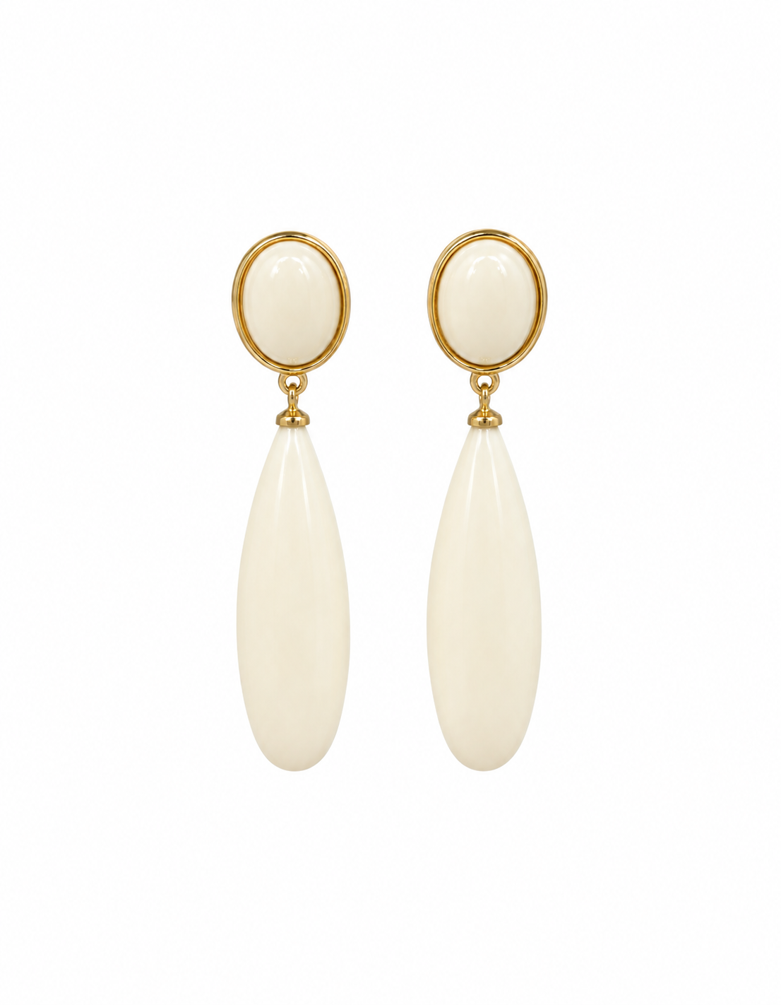 PENDIENTE NIÑA LAGRIMA BEIGE