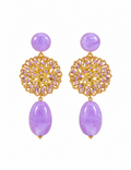 Pendientes mar lila para flamenca