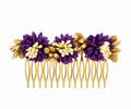 PEINA FLORES TELA MORADO