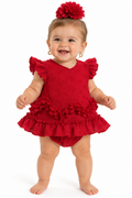 TRAJE FLAMENCA BEBE VEGA ROJO PERFORADO