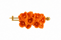 Broche flor naranja para niña flamenca