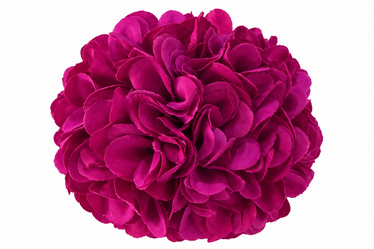 Ramillete pompón Lia buganvilla para niña flamenca