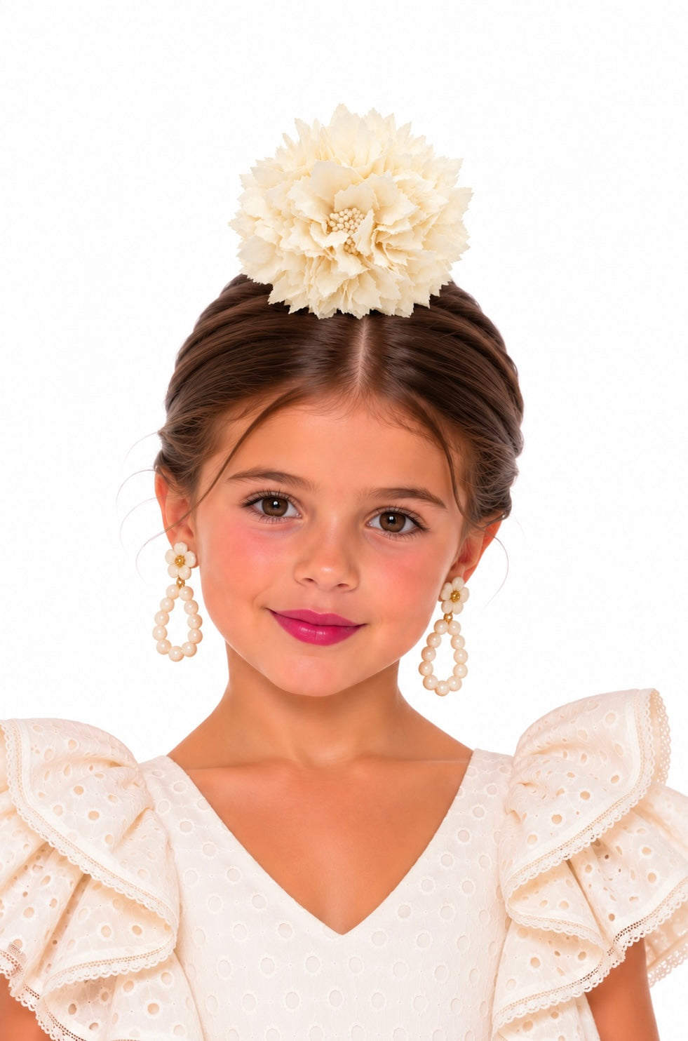 RAMILLETE NIÑA DALIAS BEIGE