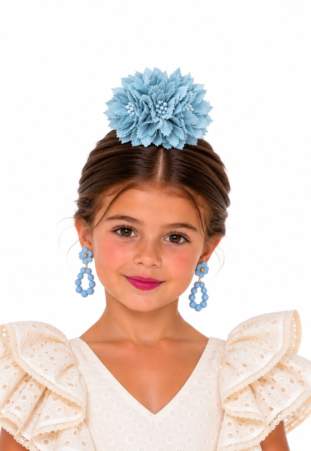 RAMILLETE NIÑA DALIAS CELESTE
