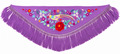 MANTON CRESPON NIÑA IRIS LILA BORDADO MULTICOLOR