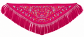 MANTON CRESPON NIÑA LUCIA FUCSIA BORDADO MULTICOLOR