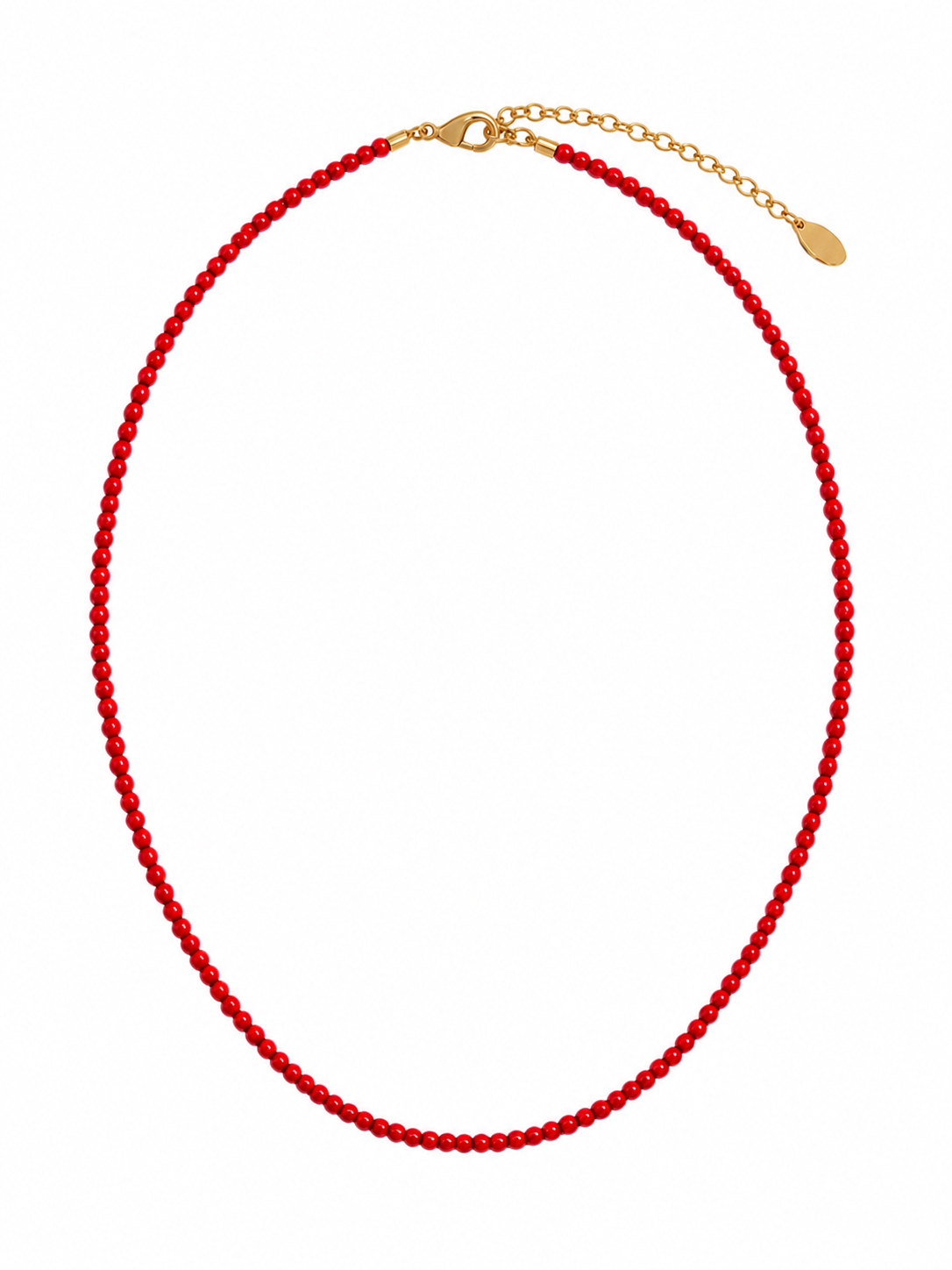 COLLAR MONICA MINI BOLITAS ROJO