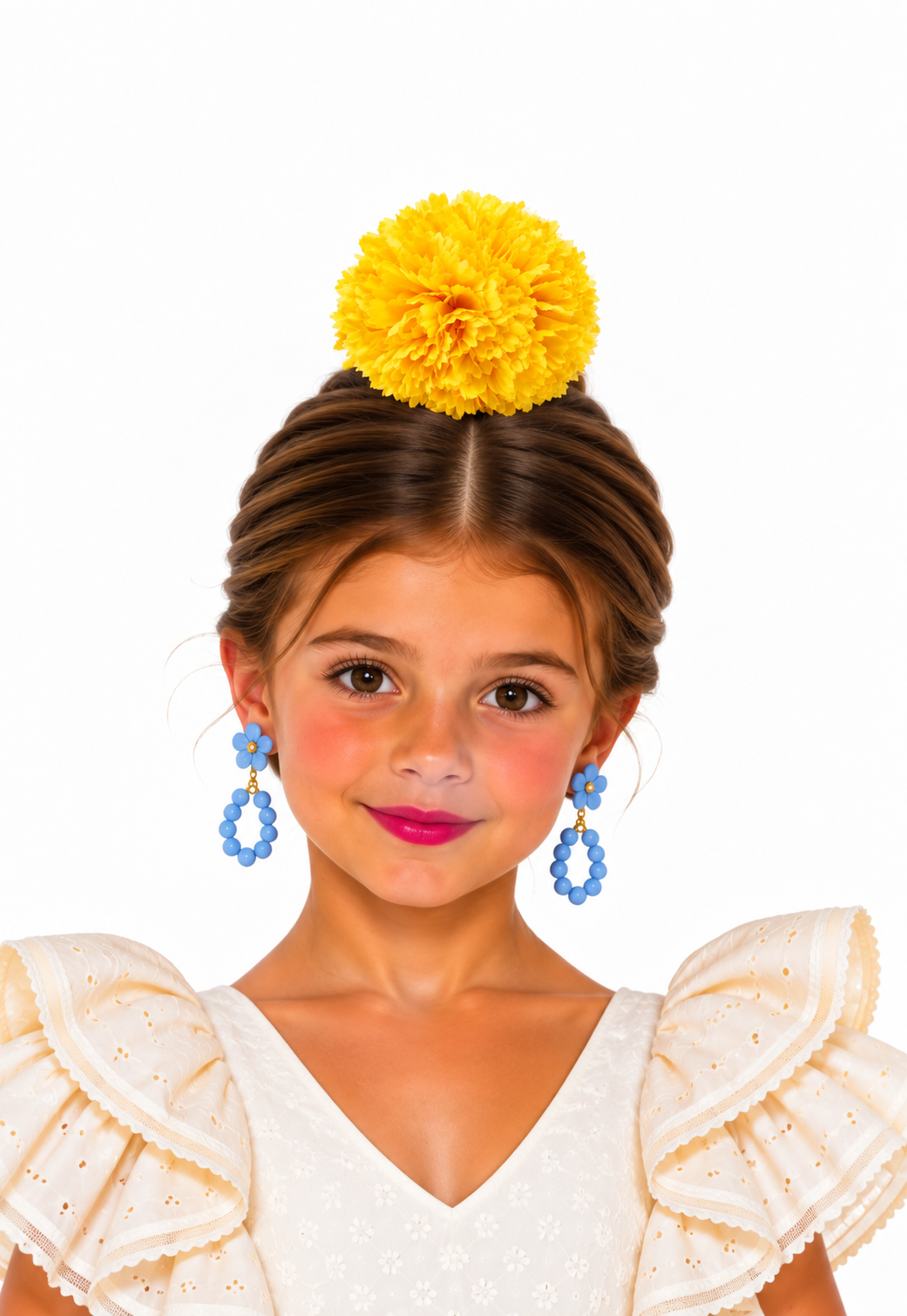 RAMILLETE CLAVELES NIÑA AMARILLO