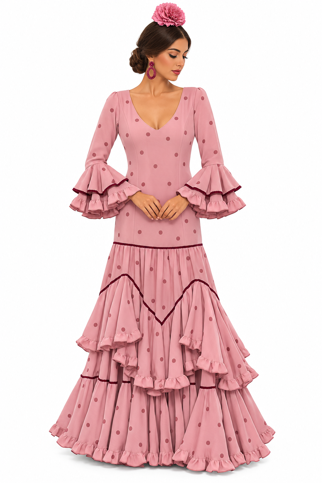 TRAJE FLAMENCA JAEN MAQUILLAJE LUNAR MAQUILLAJE