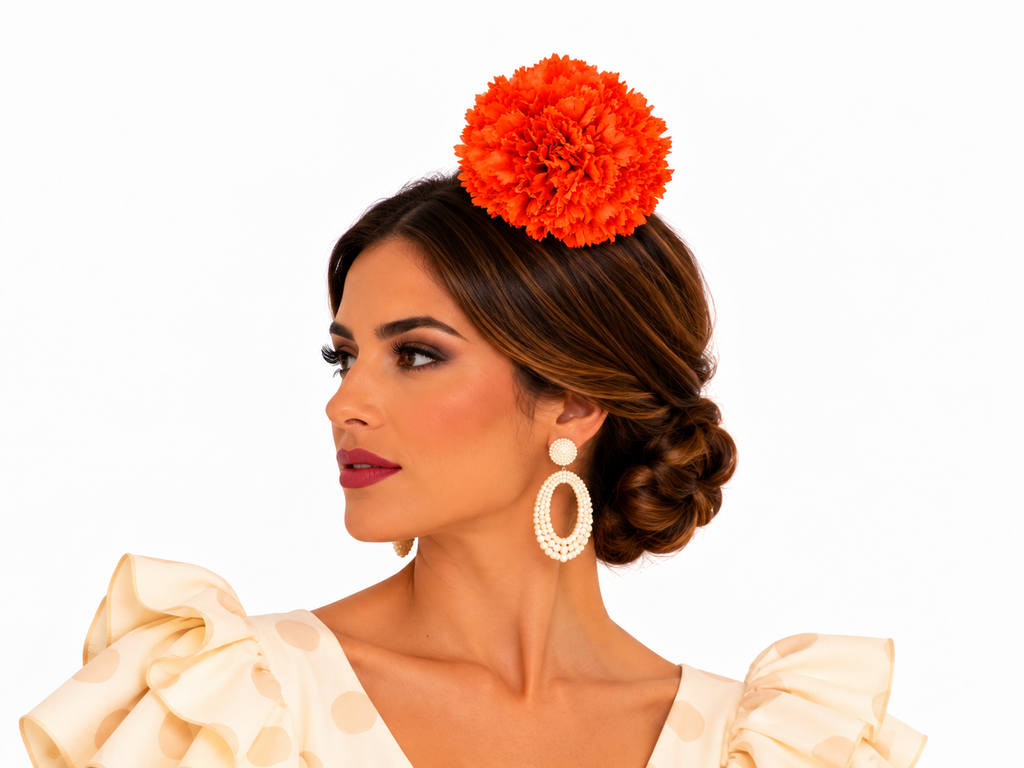 RAMILLETE 2 CLAVELES NARANJA