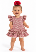 TRAJE FLAMENCA BEBE ESTRELLA MAQUILLAJE BORDADO BEIGE