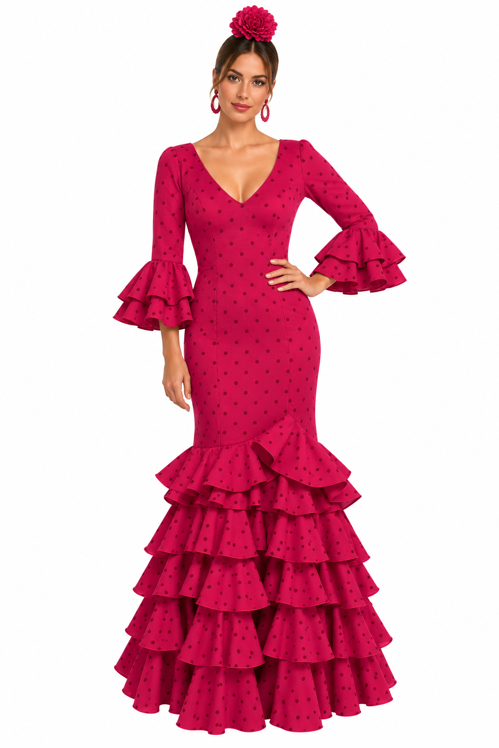 TRAJE FLAMENCA LOLA FRESA LUNAR FRESA