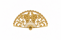 BROCHE ABANICO LABRADO DORADO