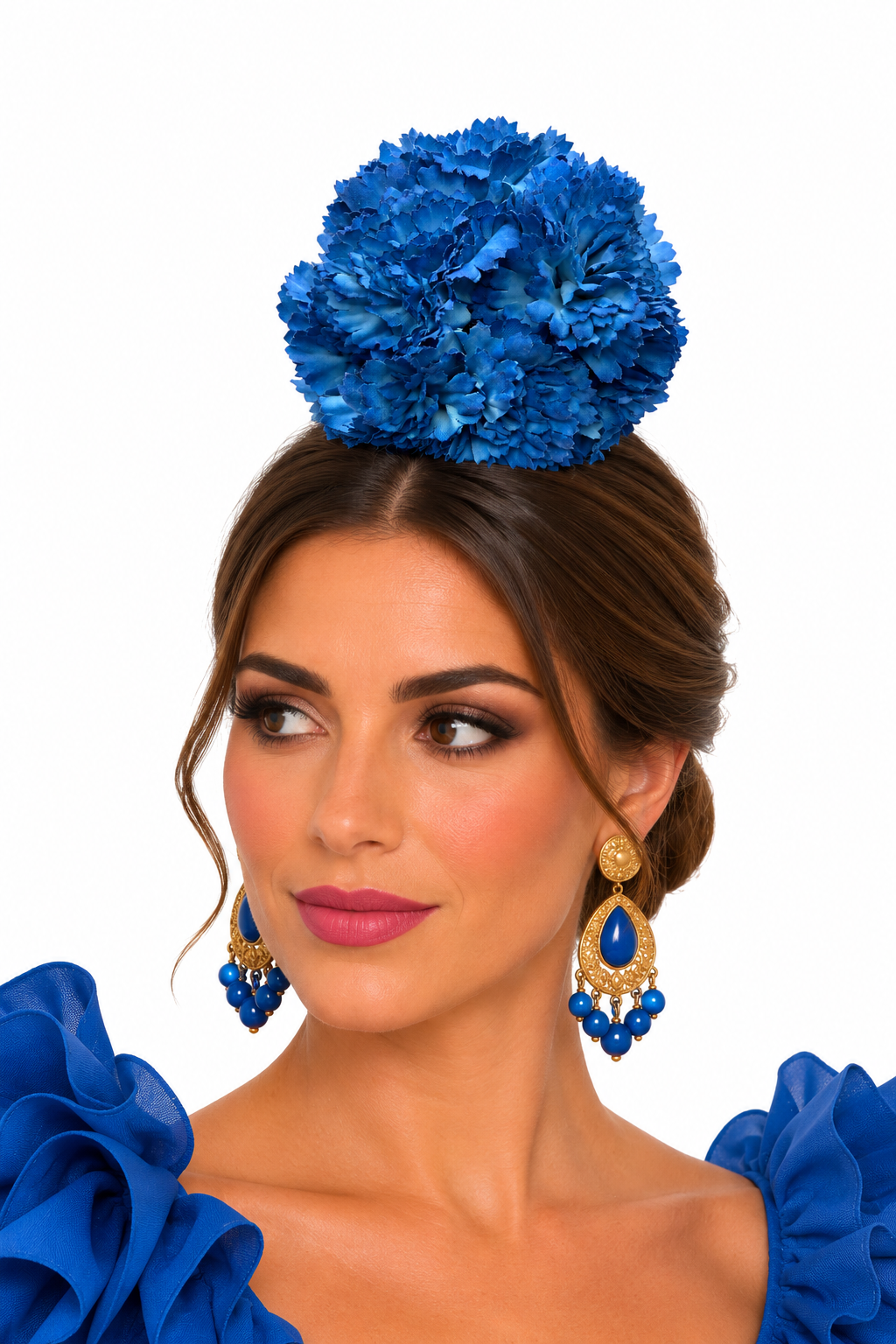 RAMILLETE CLAVEL TINTADO AZUL