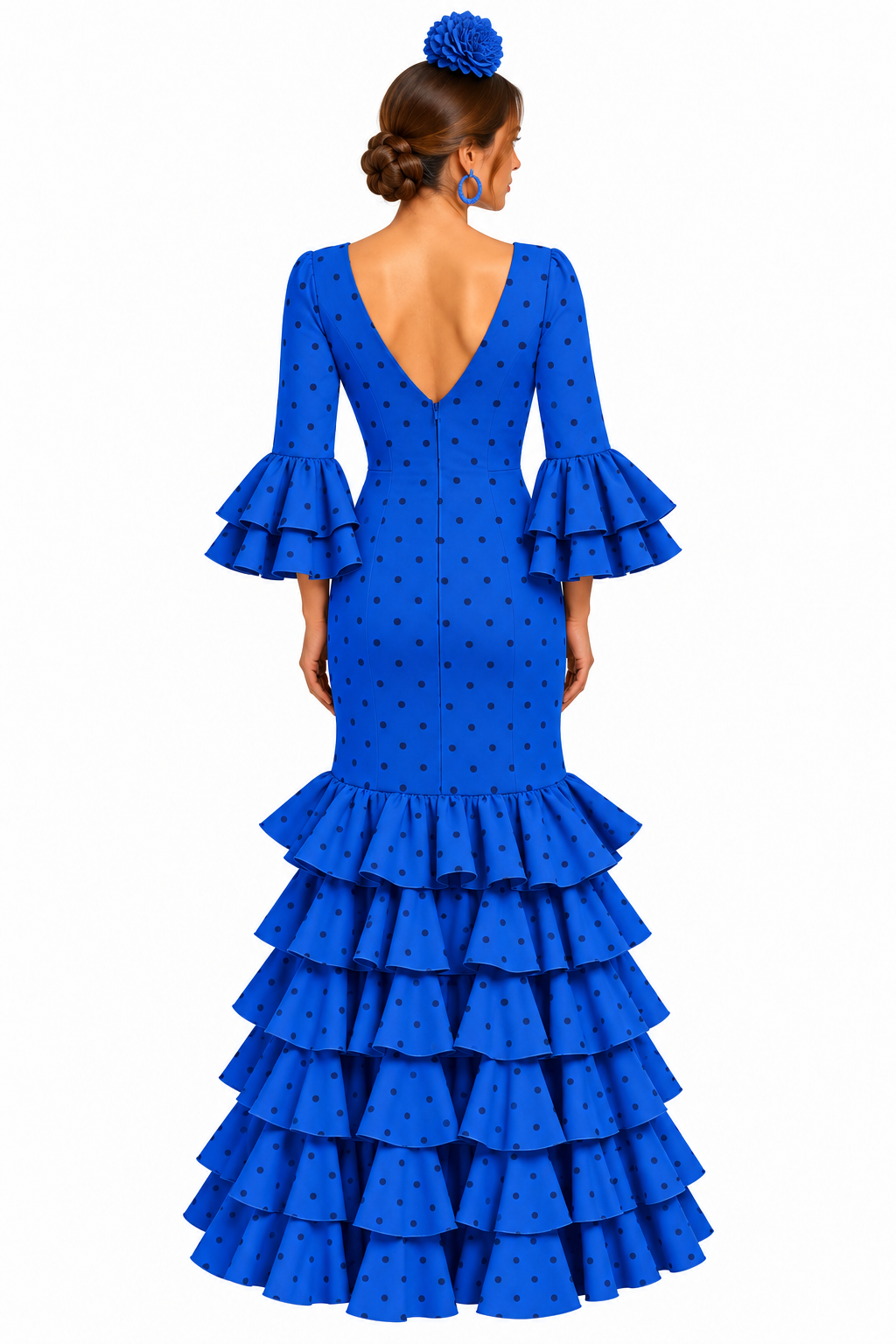 TRAJE FLAMENCA LOLA AZULINA LUNAR AZULINA