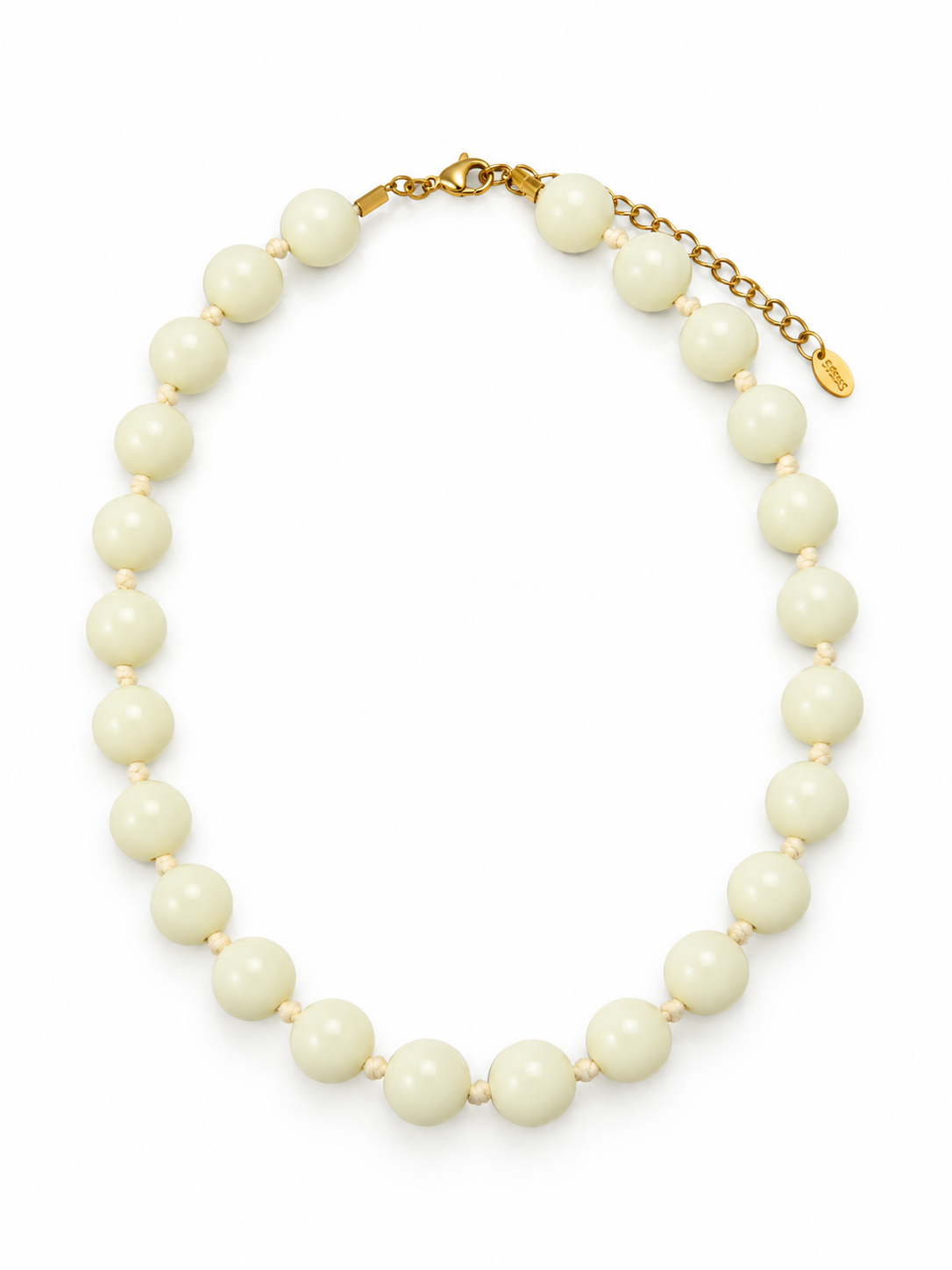 COLLAR ISA BOLAS GRANDE BEIGE