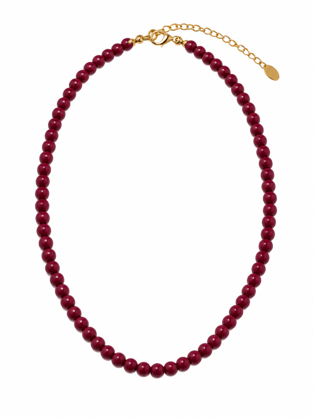 COLLAR ELENA BOLITAS PEQUEÑAS CARDENAL