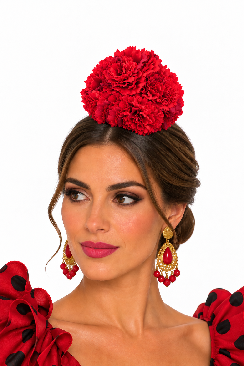 RAMILLETE CLAVEL TINTADO ROJO