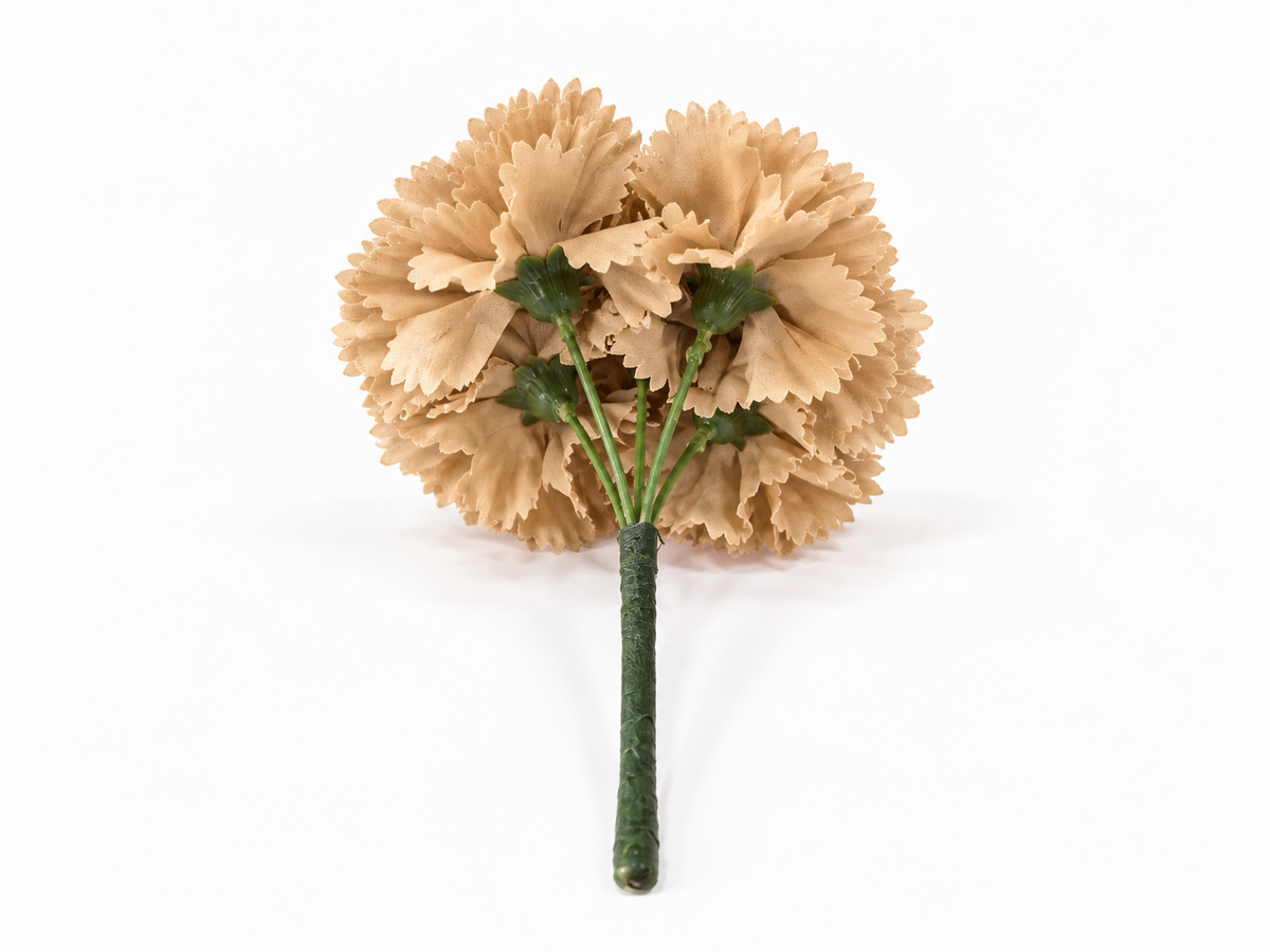 RAMILLETE 5 CLAVELES BEIGE OSCURO
