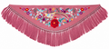 MANTON CRESPON NIÑA IRIS MAQUILLAJE BORDADO MULTICOLOR