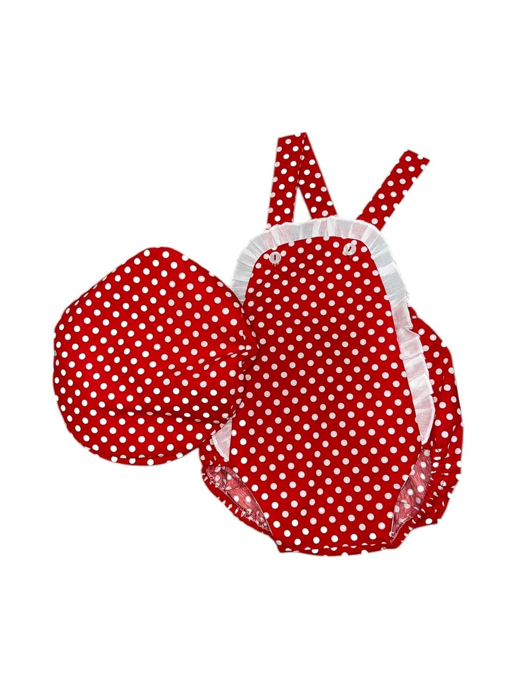 Pelele flamenco bebé rojo - Lunares del Este