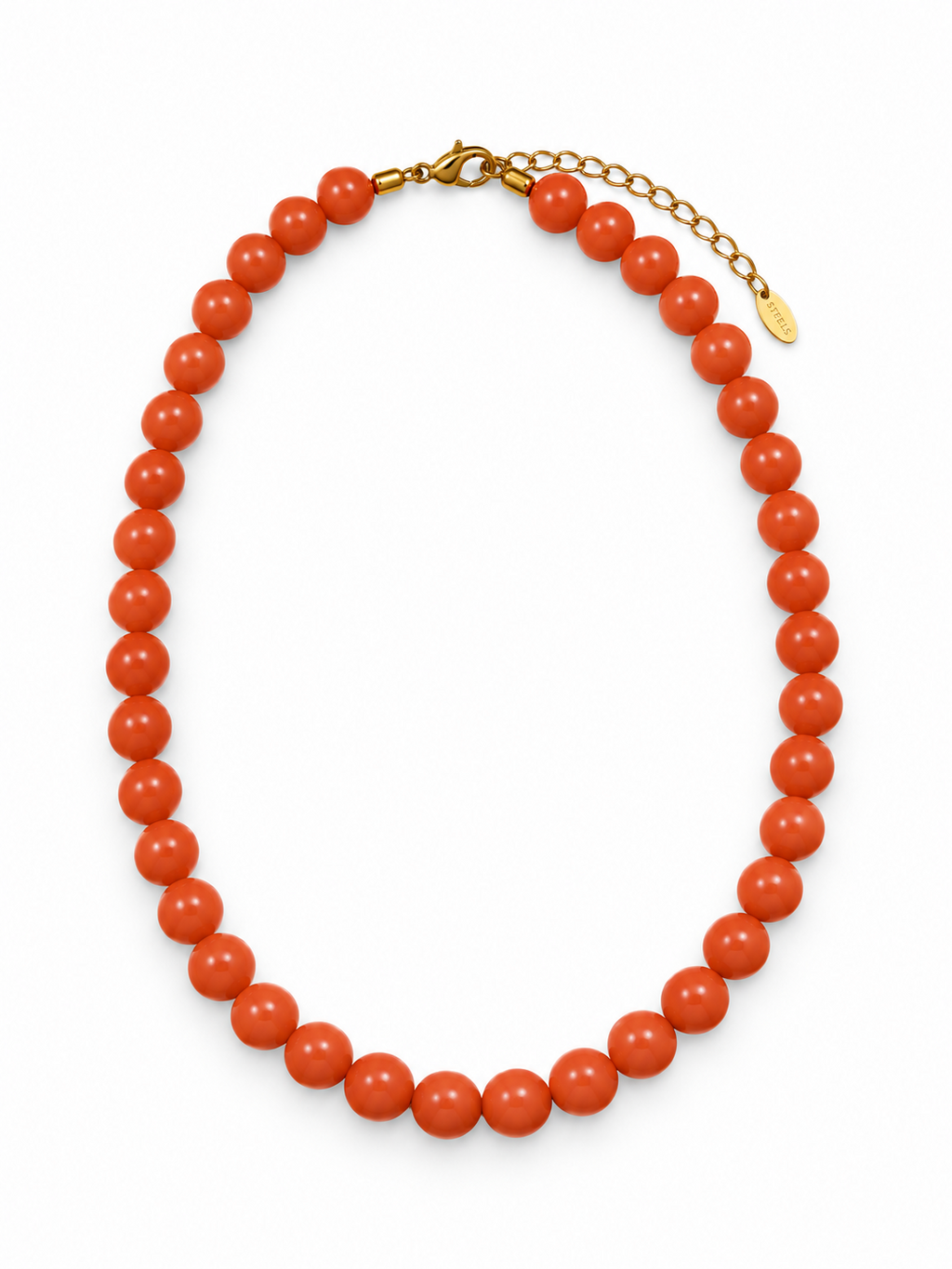COLLAR NOELIA BOLAS MEDIANA CORAL