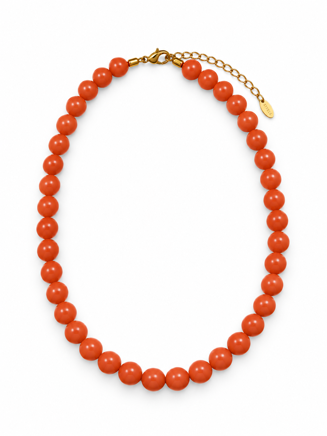 COLLAR NOELIA BOLAS MEDIANA CORAL