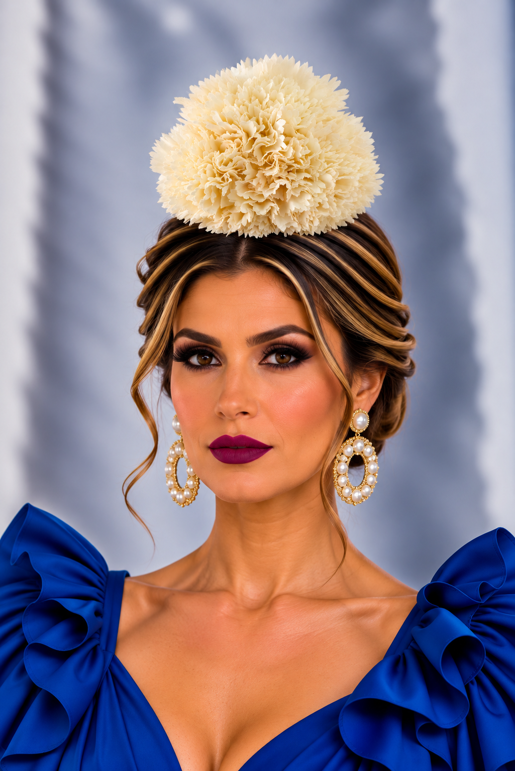 RAMILLETE 5 CLAVELES BEIGE CLARO