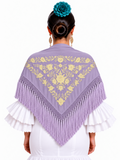 MANTON VISCOSA MARINA LILA BORDADO BEIGE