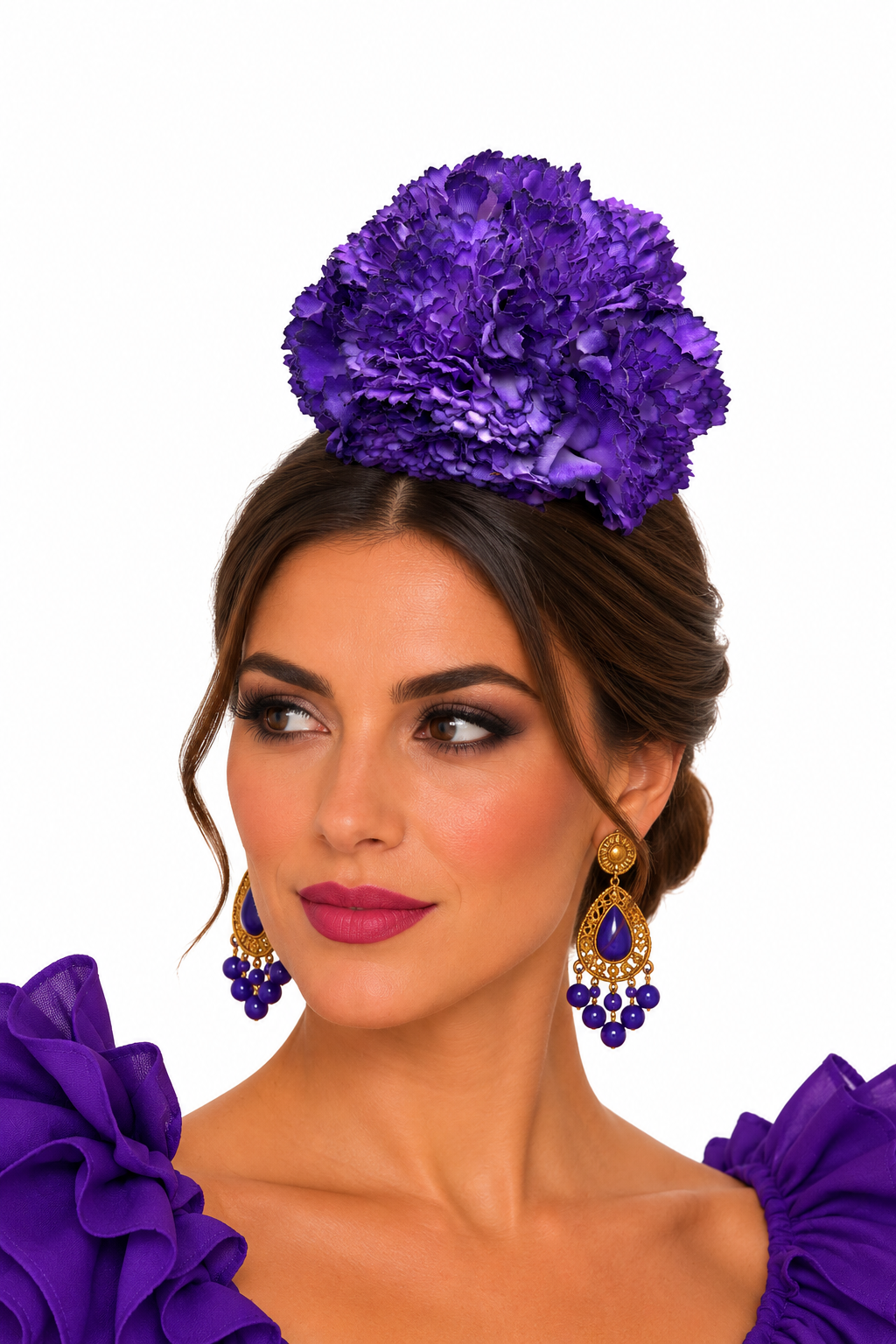 RAMILLETE CLAVEL TINTADO MORADO